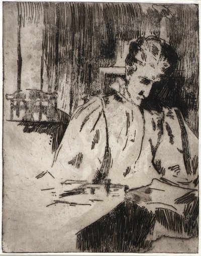 Woman Reading by J. Alden Weir