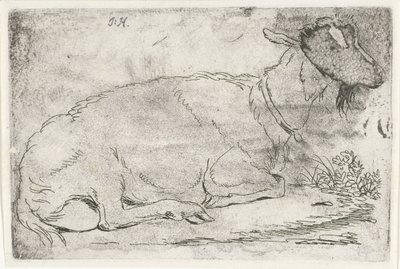 Lying Goat by Jabes Heenck (signed by artist)