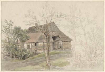 Farmhouse with Trees in Delden by Jacob Ernst Marcus