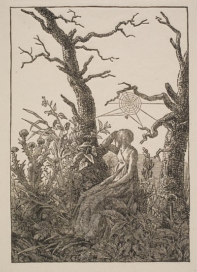 Melancholy. The Woman with the Spider