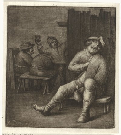 Sleeping Man in an Inn by Jacob Hoolaart