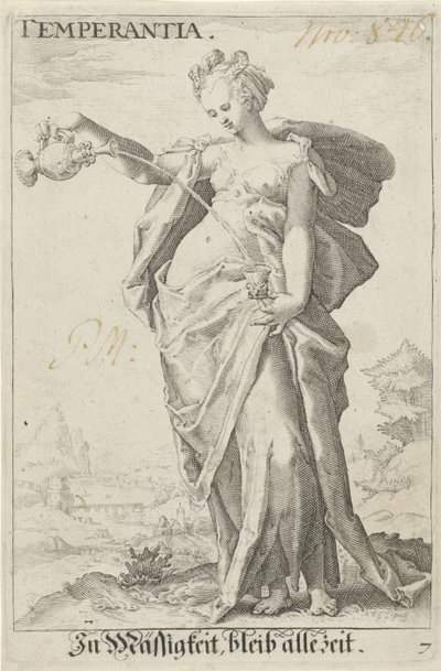 Temperance by Jacob Matham (attributed to)