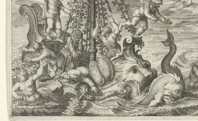 Bacchus Turns His Kidnappers into Dolphins by Jacob Matham