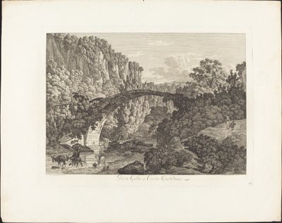 Celio Bridge at Civita Castellana by Jacob Wilhelm Mechau