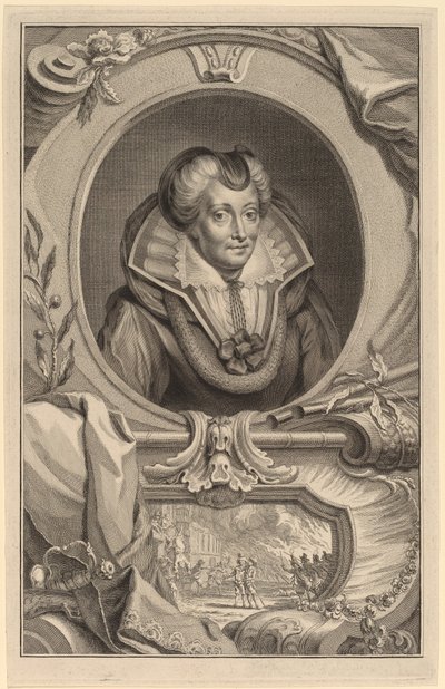 Louise de Coligny by Jacobus Houbraken