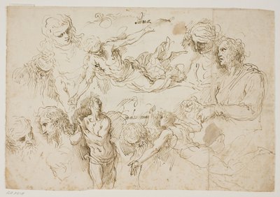 Sheet of Figure Studies by Jacopo Palma