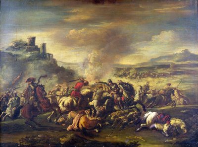 Combat of the Cavalry by Jacques 1621 76 Courtois