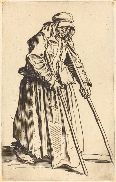 Beggar Woman with Crutches, c. 1622 by Jacques Callot