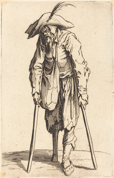 Beggar with Wooden Leg by Jacques Callot