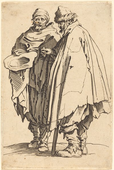 Blind Beggar and Companion by Jacques Callot