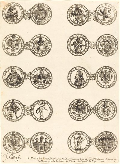 Coins [plate 1] by Jacques Callot