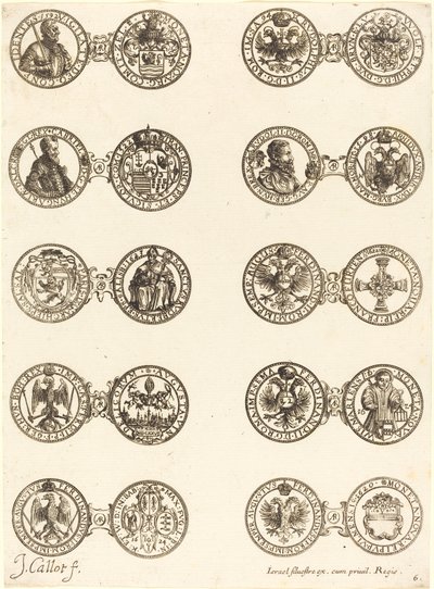 Coins (plate 6) by Jacques Callot