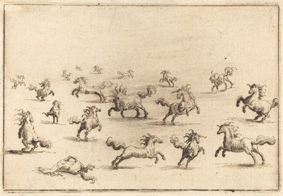 Horses Running by Jacques Callot