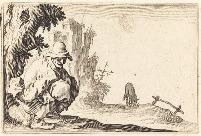 Peasant Defecating by Jacques Callot