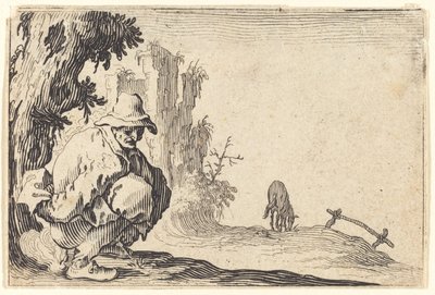 Peasant Defecating by Jacques Callot