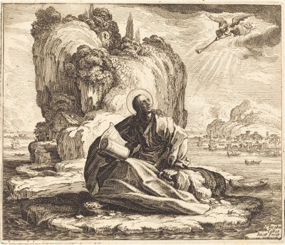 Saint John on the Isle of Patmos by Jacques Callot