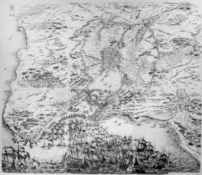Siege of La Rochelle by Jacques Callot