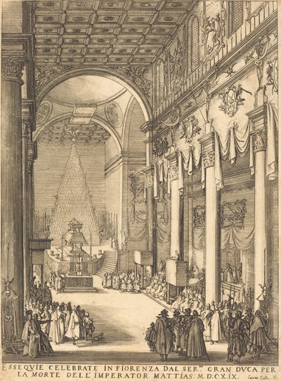 The Catafalque of the Emperor Mathias by Jacques Callot