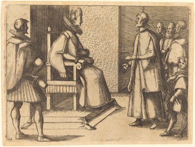 The Envoy of Tuscany thanking the Queen by Jacques Callot