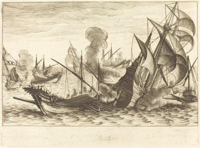 The Second Naval Battle by Jacques Callot