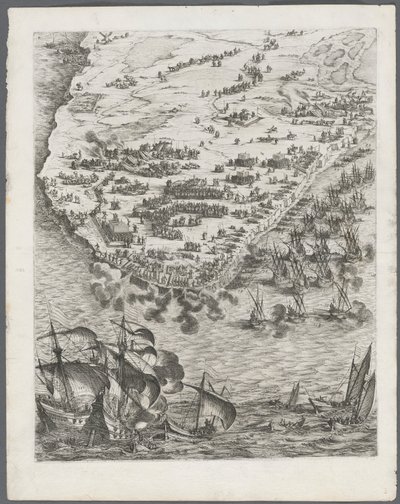 The Siege of La Rochelle: Plate 10 by Jacques Callot