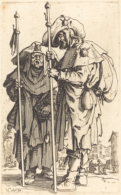 The Two Pilgrims by Jacques Callot