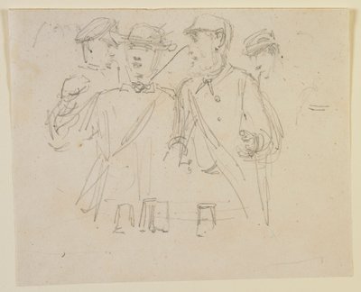 Group of Four Men, 1858 by James Abbott McNeill Whistler