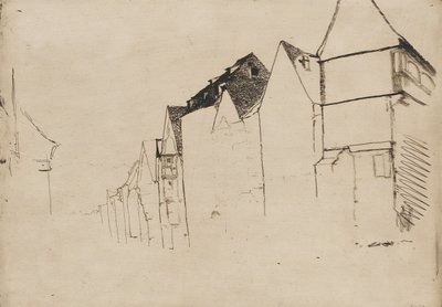 Sketch of Houses by James Abbott McNeill Whistler