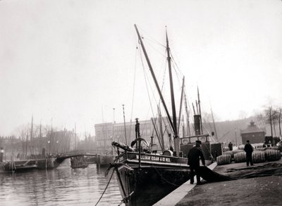 Canal Boats, Rotterdam, 1898 by James Batkin