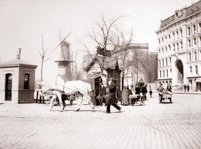 Man with horse, Rotterdam, 1898 by James Batkin