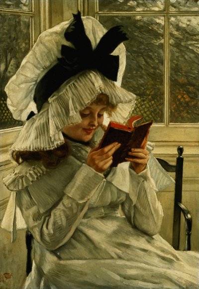 Reading a Book by James Jacques Joseph Tissot