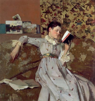 Caterina Reading a Book by James Kerr Lawson