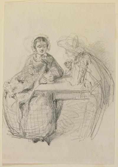 Couple Seated at a Table by James Abbott McNeill Whistler