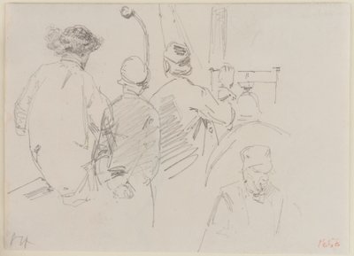 Four Men Aboard a Boat by James Abbott McNeill Whistler