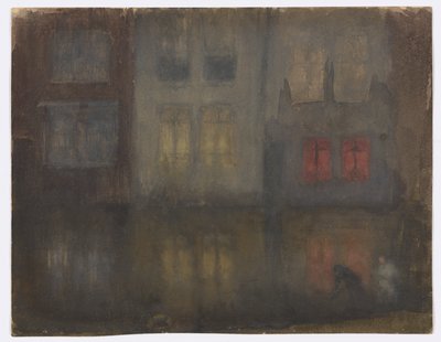 Nocturne: Black and Red–Back Canal, Holland by James Abbott McNeill Whistler