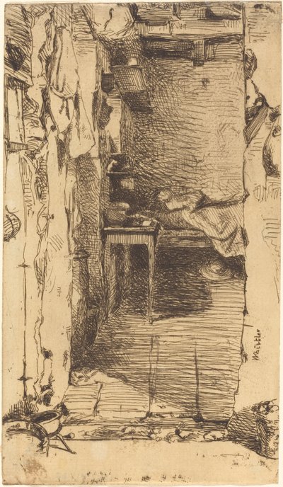 Rag Pickers, Quartier Mouffetard, Paris by James Abbott McNeill Whistler