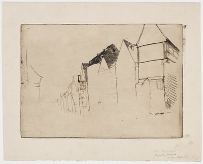 Sketch of Houses by James Abbott McNeill Whistler