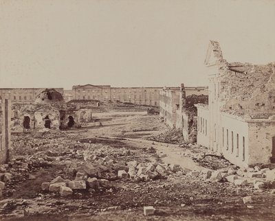 Courtyard with Domed Building in Ruins by James Robertson