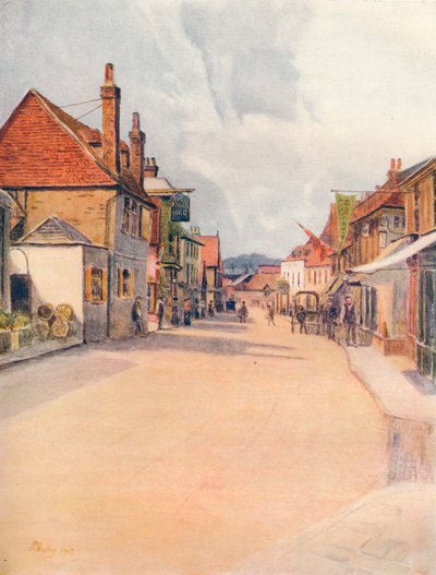 High Street, Leatherhead, 1912 by James S Ogilvy