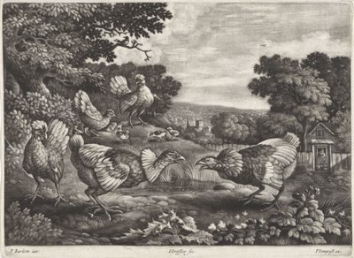 Fighting Chickens by Jan Griffier (I)