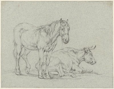 Standing Horse and a Lying Cow by Jan Kobell (II)