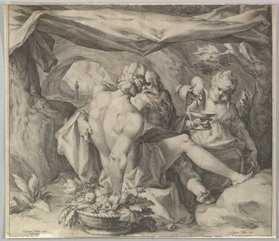 Lot and His Daughters by Jan Muller