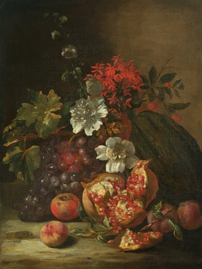 Fruit and Flowers by Jan Peter van the Younger Bredael