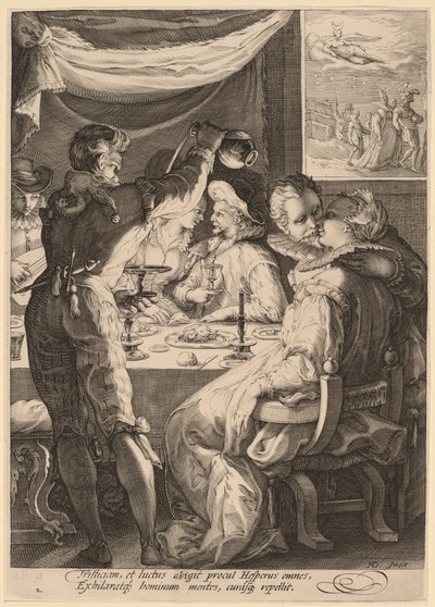 Evening by Jan Pietersz Saenredam, after Hendrik Goltzius