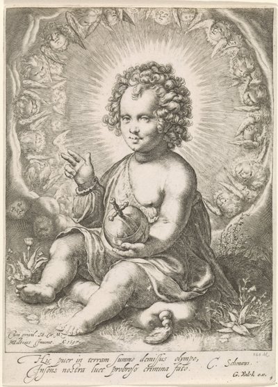 Christ Child as Salvator Mundi by Jan Saenredam (attributed to)