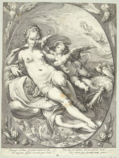Venus and Cupid by Jan Saenredam