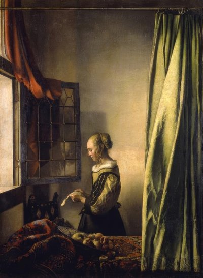 Girl Reading a Letter at an Open Window by Jan Vermeer van Delft