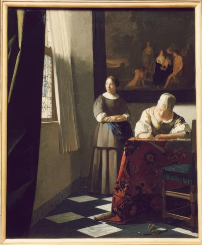 Letter Writer and Maid by Jan Vermeer van Delft