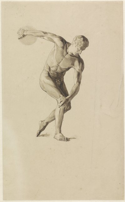 Plaster Model of Discus Thrower by Jan Veth