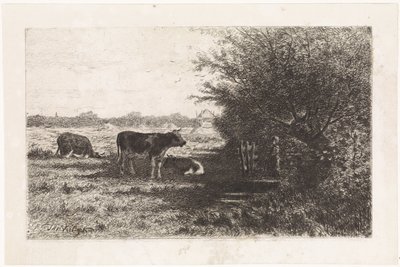 Cows in Meadow by Johannes Martinus Vrolijk